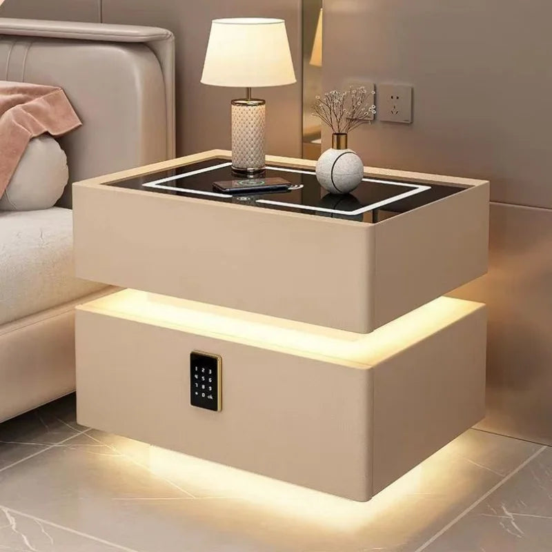 Smart Solid Wood Nightstand