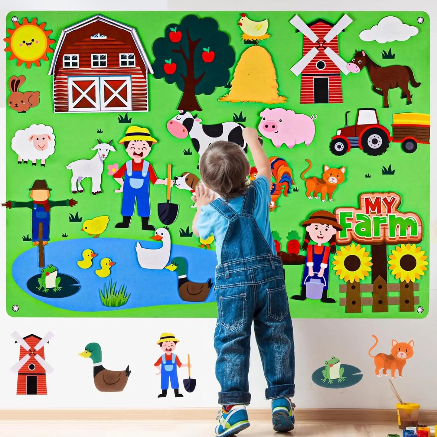 Interactive Farm Storyboard for Kids